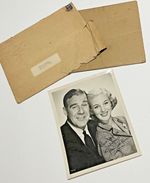 JAN STERLING PAUL DOUGLAS Signed 8x10 Original Photo Husband Wife Portrait 1951