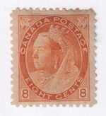 MATT'S STAMPS SCOTT CANADA #82 QUEEN VICTORIA 8-CENT 1898-1902 ISSUE, MH CV$350