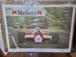 John Watson SIGNED F1 Print 3/75 - R Haughton - '82 Belgium GP + FREE PICTURE 