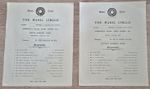 1929 The Magic Circle - Country Members Night & Special Request Night Programmes