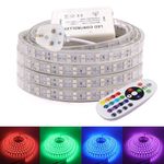 LED Strip 220V 240V RGB 5050 SMD IP67 Waterproof Lights Commercial Rope UK plug
