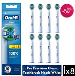 Oral-B PRO Precision Clean Replacement Electric Toothbrush Heads - Pack of 8 UK