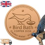 Bird Bath Copper Disk Water Physical Safe Clean Copper Purification Cleaner UK