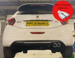 PIPE DYNAMICS PEUGEOT 208 GTI 1.6i 200 Hp 13-18 Back Box Muffler Delete Exhaust