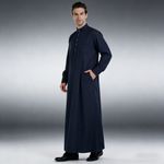 Saudi Robe Men's Long Islamic Dress Kaftan Abaya Thobe Jubba Dishdasha Arabian
