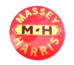 An Older Style Massey Harris Tractor Self-Adhesive Circular Vinyl Decal - 70mm