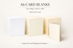 50 A6 Cards Blanks 250-300gsm White Ivory Cream Smooth Linen Hammered Craft Card