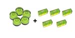 Mini Spirit Level Pack – 5 x Square Bar & 5 x Round Bubble Level  DIY, 29mm/12mm