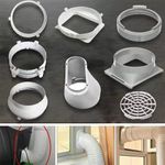 ABS Air Conditioner Exhaust Hose Adapter Round Square Vent Connector Fitting