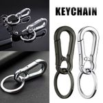 1* Mini Stainless Steel Carabiner Key Chain Clip Hook Buckle Keychain Key Ring