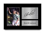 Henrik Larsson Celtic Signed Pre Printed Autograph Photo Memorabilia Gift