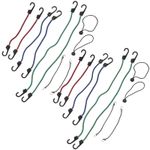 Pack of TWENTY Bungee Cord Straps & Canopy Ties Camping Travel Tie Down Hooks