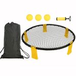 Mini Beach Volleyball Spike Game Set with Net and Balls Outdoor Sports