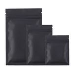 Matte Black Gripseal Food Bags Zip Seal Lock Mylar Flat Pouch BPA Free Packaging