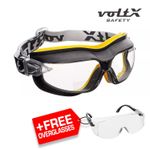 voltX 'GT DEFENDER' Compact Ventilated Bifocal Safety Goggles