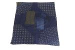 Antique Japanese Sashiko Furoshiki Boro Indigo Patchwork Textile 125x145cm