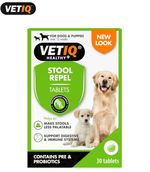 VETIQ STOOL REPEL TABLETS STOPS POO EATING EFFECTIVE BEHAVIOUR AID 30 TABS