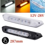Dual LED Awning Light 12V 24V Waterproof 287mm Exterior Caravan Door Strip Lamp