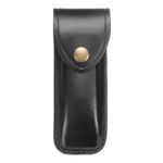Leather Knife Sheath 5.71" Pocket Knife Sheath for Belt Knife, Black