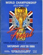 1966 WORLD CUP FINAL ENGLAND v W. GERMANY ORIGINAL PROGRAMME NO WRITING FREEPOST