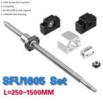 CNC SFU1605 End Machine Ball Screw & Ballnut Housing & Couplers & BK/BF12