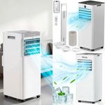 6 in 1 5000-9000BTU Portable Air Conditioner ,Air Cooler Dehumidifier Fans Timer
