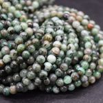 Emerald Round Beads - 4mm - 15" Strand, for Jewellery Making