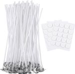 DIY Candle Making Kit: 50 Long-Lasting Cotton Wicks & Stickers for All Occasions