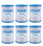 6 Hot Tub Spa Filters Compatible with Bestway Type II Flowclear Pool Filter