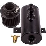 Universal 0.75L Baffled Engine Oil Catch Can Breather Tube Tank  AN10 twin port
