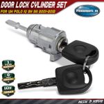 Door Lock Cylinder With 2 Keys Driver Side for VW Polo 2001-2012 6Q4837168E New