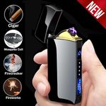 Plasma Lighter Waterproof Windproof Dual Arc USB Rechargeable Camping Lighter UK