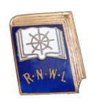 WW1 Era Royal Naval War Libraries badge RNWL Books for Sailors