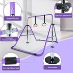 Folding Kids Gymnastics Bar Horizontal Training Bars Equipment For Home Gym UK