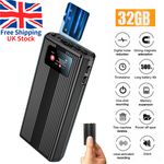 500 Hr 32GB Spy Digital Voice Activated Recorder Mini Audio Magnetic MP3 Player,
