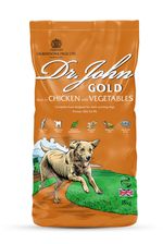 Dr John Gold Dry Dog Food 15kg Chicken with Vegetables Adult Working Dogs