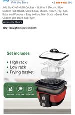 JML Go Chef 5L Multi-Cooker– 8-in-1 Electric Pot for Roasts, Rice, Bake RRP £80