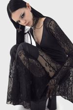 Killstar Wistful Desire Jumpsuit One Piece Outfit Womens Grey/Black Long Sleeve