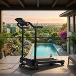 Electric Treadmill with Incline Home Foldable Motorised Machine Running Jogging