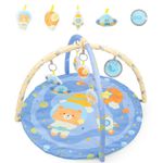 Baby Activity Play Gym Mat Sensory Toys Set Space-Round for Newborn Infants