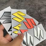 2pcs Motorcycle Sticker 3D PVC for Suzuki Sticker S Logo 3D Tank Decal Logo UK