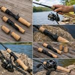 EVA Cork Style Rod Handle Grip Casting Spinning Reel Seat DIY Repair Combo Set