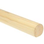 54mm Round Mopstick Handrail – Oak, Pine, Hemlock or Hardwood (Primed)