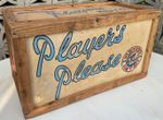 Original Players Navy Cut Cigarettes Vintage Wooden Delivery Case Box