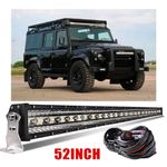 52" 1680w LED Light Bar BRIGHT Flood Lamp FOR LAND ROVER DEFENDER 90 110 130