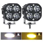 2x 3'' Inch 40W LED Work Light Bar Spot Pods Driving Fog Offroad 4WD SUV ATV UK