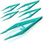 Green Plastic Tweezers - Medical - Salon - Craft - Forceps - Reptile Feeding 