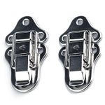 2 x Penn Elcom Medium Catch Drawbolt Flight Case Latch Nickel (Pair)