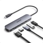 Anker USB C Hub, 5-in-1, 4K HDMI, 90W PD, USB-C & USB-A data ports, for laptops