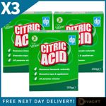 3 x DRI PAK CITRIC ACID NATURAL APPLIANCE DESCALER 250G REMOVES LIMESCALE NEW